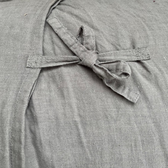 Restoration Hardward Belgian Linen Diamond Stitch King Sham • Grey - Picture 4 of 7